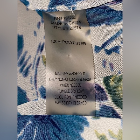 Soft Surrounding Floral Tunic Top Sheer Women M Coastal Closet Basic Grannycore - Picture 5 of 8